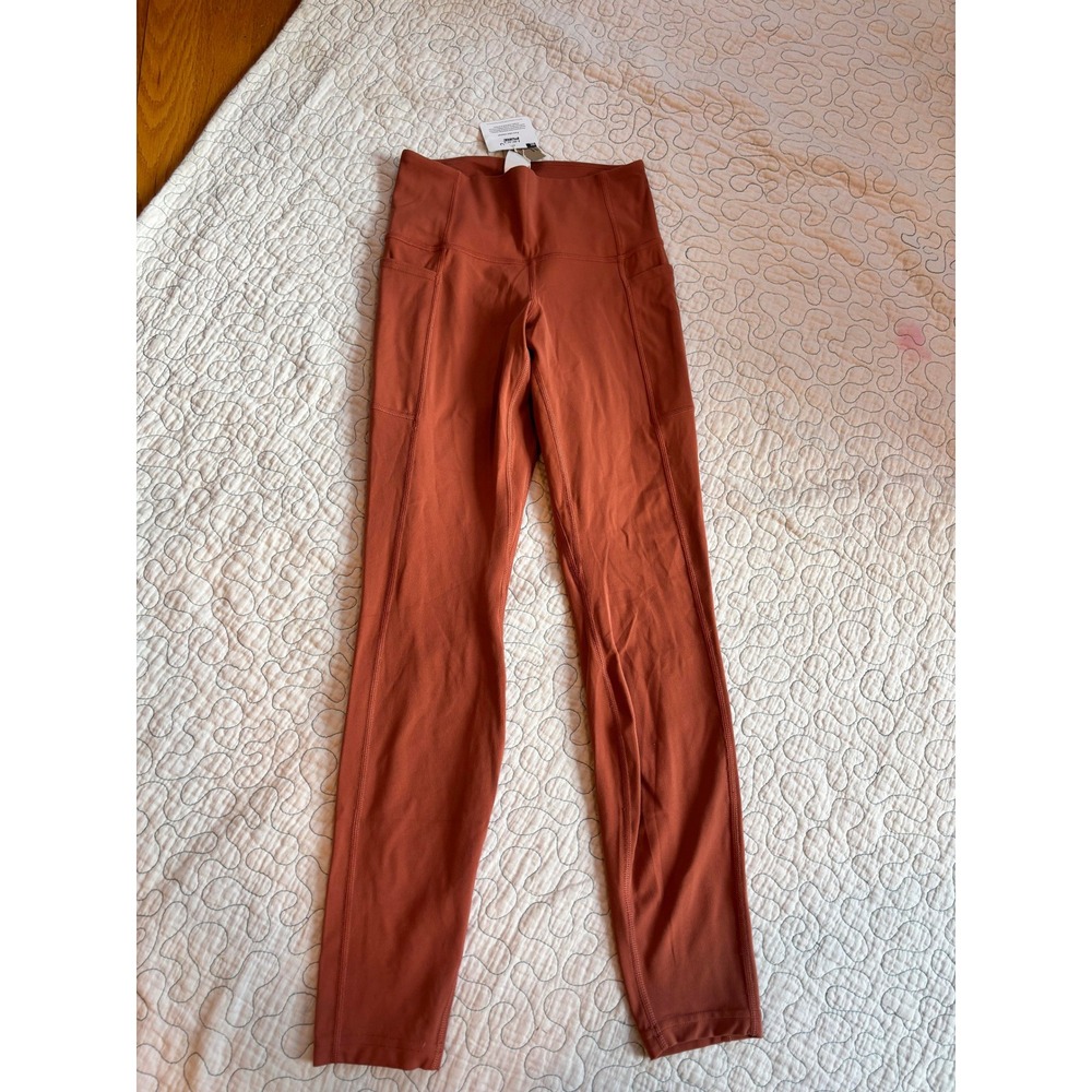 Patagonia Womens 7/8 Burl Red High Rise Leggings With Pockets Size XS